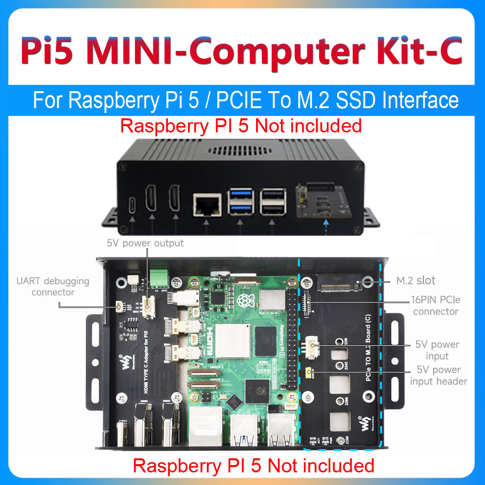 Argon One V3 M.2 Nvme Case - Raspberry Pi 5 กล่องชุด-C PCIe to