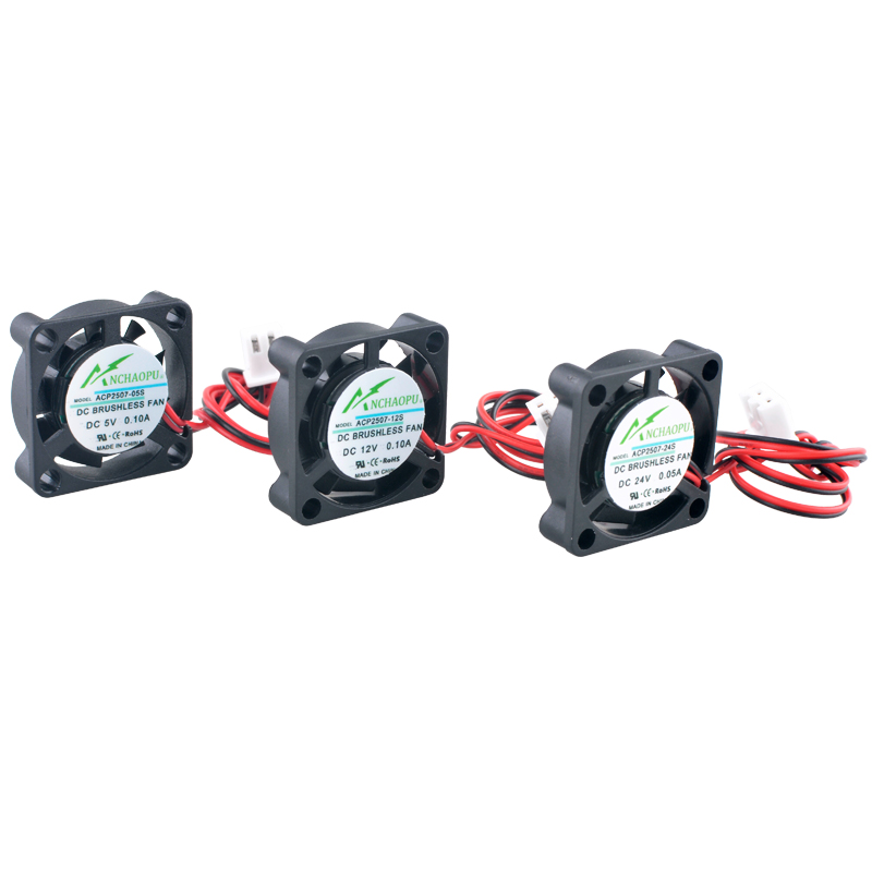 Raspberry Pi Water Cooling Kit - ANCHAOPU 25 มม.พัดลมระบายความร้อนบางเฉียบ 2.5 ซม.25x25x7 มม.2pin