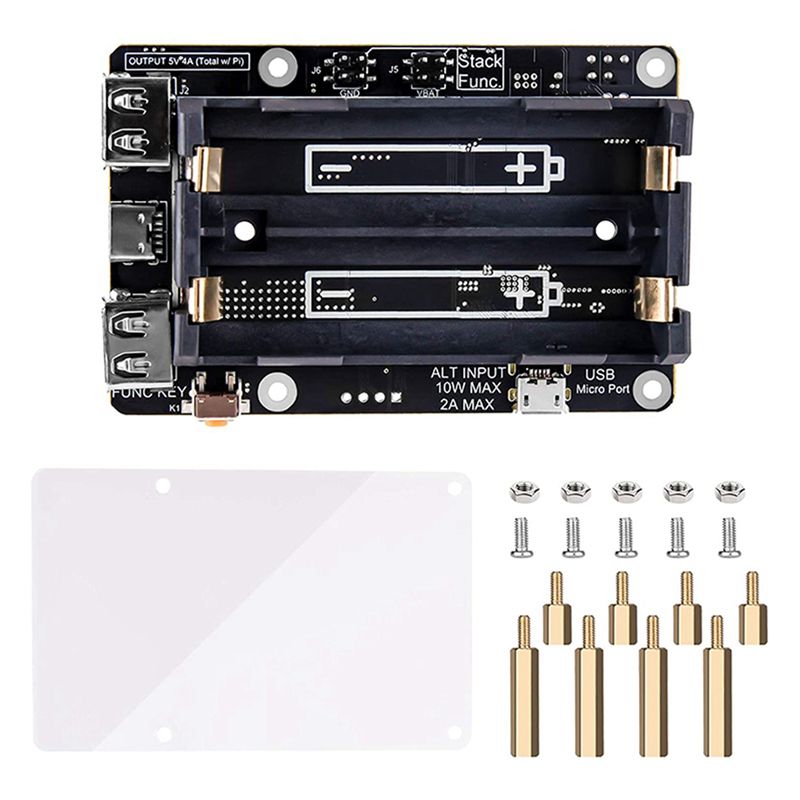 AA08-2X สำหรับ Raspberry Pi 4  - Raspberry Pi Uninterrupted Power Supply Ups 18650 บทวิจารณ์และราคา
