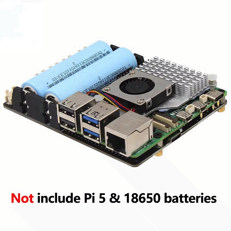 บอร์ด Raspberry Pi 5 18650 UPS - Raspberry Pi Uninterrupted Power Supply Ups 18650 บทวิจารณ์และราคา